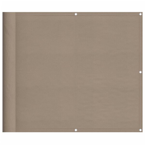 vidaXL Paravan de balcon, gri taupe, 90x700 cm, 100% poliester oxford