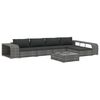 vidaXL Set mobilier de grădină cu perne, 8 piese, gri, poliratan