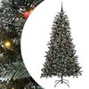 vidaXL Brad de Crăciun artificial Verde 180 cm PVC și Plastic și Oțel