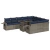 vidaXL Set canapele grădină perne 11 piese, gri, poliratan/lemn acacia