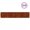 vidaXL Margine pentru gazon 10 buc. 20 x 103 cm Ruginit