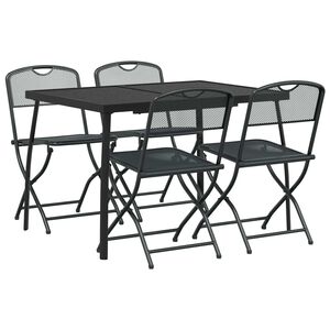 vidaXL Set de Mobilier pentru Exterior 5 pcs Antracit Fier și Oțel