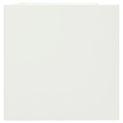 vidaXL Jardinieră, alb, 62x47x46 cm, oțel laminat la rece
