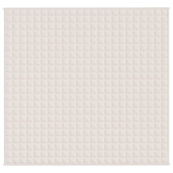 vidaXL Pătură cu greutăți, crem deschis, 220x235 cm, 11 kg, textil