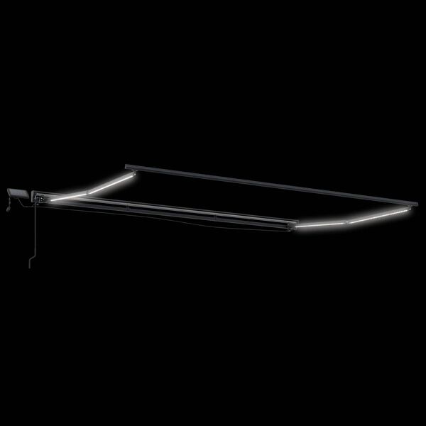 vidaXL Cadru manual de marchiză cu LED-uri Antracit 4 &times; 3,5 m Aluminiu