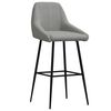 vidaXL Scaun de bar, gri deschis, catifea