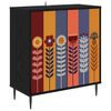 vidaXL Bufet ESSEN Stejar Negru 69 x 33 x 76 cm Lemn prelucrat