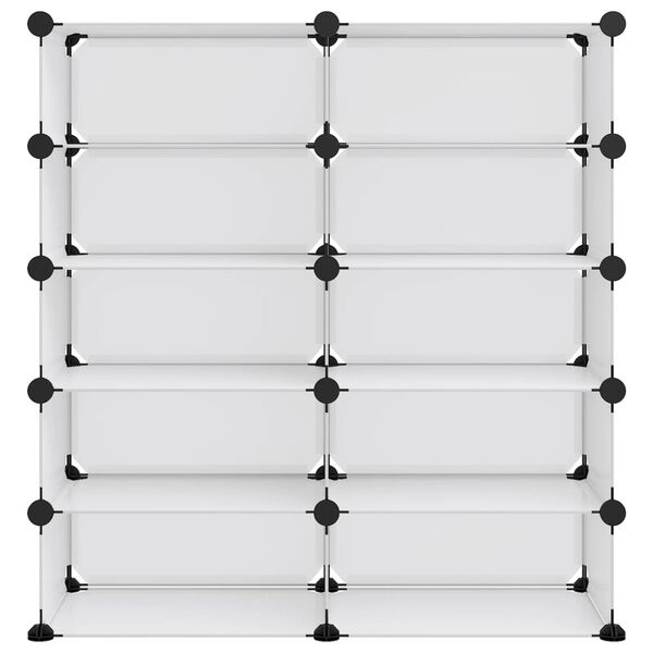 vidaXL Suport de pantofi, transparent, 84x32x88,5 cm, PP