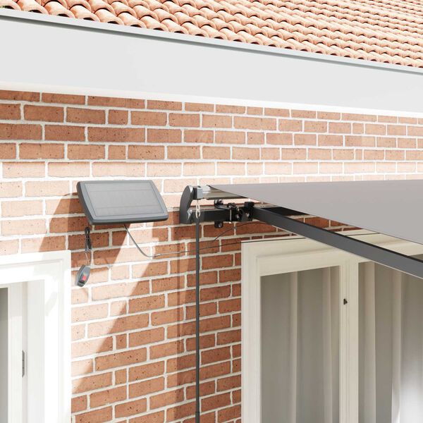 vidaXL Cortina Retractabilă Manual Gri deschis 350 x 250 cm țesătură