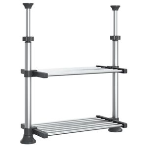 vidaXL Raft de bucătărie 50x25x(50-70) cm, aluminiu