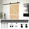 vidaXL Ușă glisantă Natural și Negru 90 x 210 cm Lemn masiv de pin