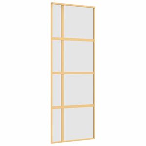 vidaXL Ușă glisantă, auriu, 76x205 cm, sticlă ESG mată și aluminiu