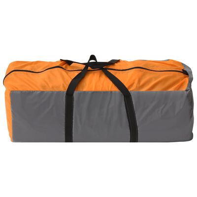 vidaXL Cort camping tip iglu, 8 pers., gri/portocaliu, 650x240x190 cm