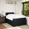 vidaXL Pat box spring cu saltea, negru, 120x200 cm, catifea