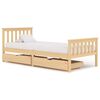 vidaXL Cadru de pat cu 2 sertare, 100 x 200 cm, lemn masiv de pin