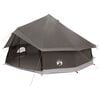 vidaXL Cort Tipi Culoare Maro Gri 600 x 600 x 350 cm Poliester și oțel