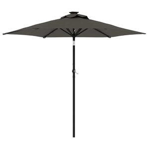 vidaXL Umbrelă soare de grădină st&acirc;lp din oțel antracit 225x225x212 cm