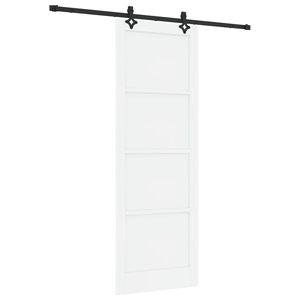 vidaXL Ușă glisantă Alb și negru 83 x 232 cm Lemn masiv de pin