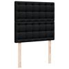 vidaXL Pat box spring cu saltea, negru, 80x200 cm, textil