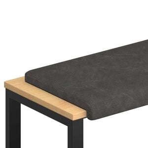 vidaXL Perna pentru bancă Piele artificială Negru Ad&acirc;ncime 35 cm
