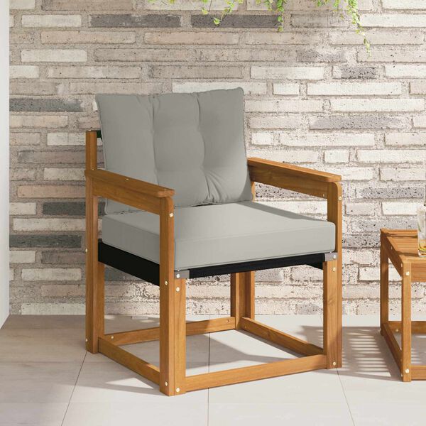 vidaXL Set de canapele de exterior Lemn solid de Acacia și Textilene