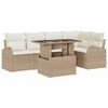 vidaXL Set de canapele pentru grădină 6 pcs Maro și Crem poliratan