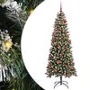 vidaXL Brad de Crăciun artificial Verde 180 cm PVC, plastic și oțel
