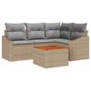 vidaXL Set de canapele pentru grădină 5 buc. Beige și gri deschis