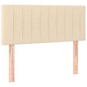 vidaXL Tăblie de pat, crem, 80x5x78/88 cm, textil