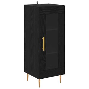 vidaXL Bufet Stejar negru 34 x 34.5 x 90 cm Lemn compozit