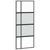 vidaXL Ușă glisantă, negru, 90x205 cm, sticlă securizată și aluminiu