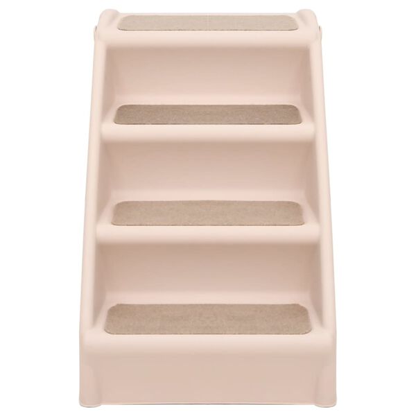 vidaXL Scară pentru câini pliabilă, crem, 62 x 40 x 49,5 cm