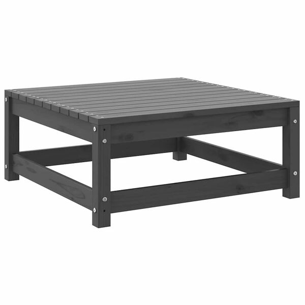 vidaXL Set mobilier de grădină, 2 piese, gri, lemn masiv de pin