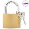 vidaXL U Lock cu Chei 50 pcs Alamă Fier