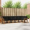 vidaXL Set de canapele de exterior cu pernă 6 pcs Natural și Negru