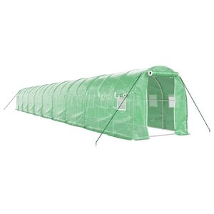 vidaXL Seră cu cadru din oțel, verde, 36 m&sup2;, 18x2x2 m