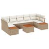vidaXL Set de canapele pentru grădină 8 buc. Bej Rattan poli