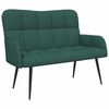 vidaXL Canapea cu 2 locuri Verde &icirc;nchis 115 x 61 x 87 cm Țesătură