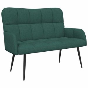 vidaXL Canapea cu 2 locuri Verde &icirc;nchis 115 x 61 x 87 cm Țesătură