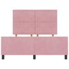 vidaXL Pat cu arcuri cu headboard Roz 140 x 200 cm Catifea