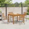 vidaXL Set de masă pentru grădină 5 pcs Gri Rattan poli