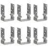 vidaXL Ancore de gard, 6 buc., argintiu, 10x6x15 cm, oțel galvanizat