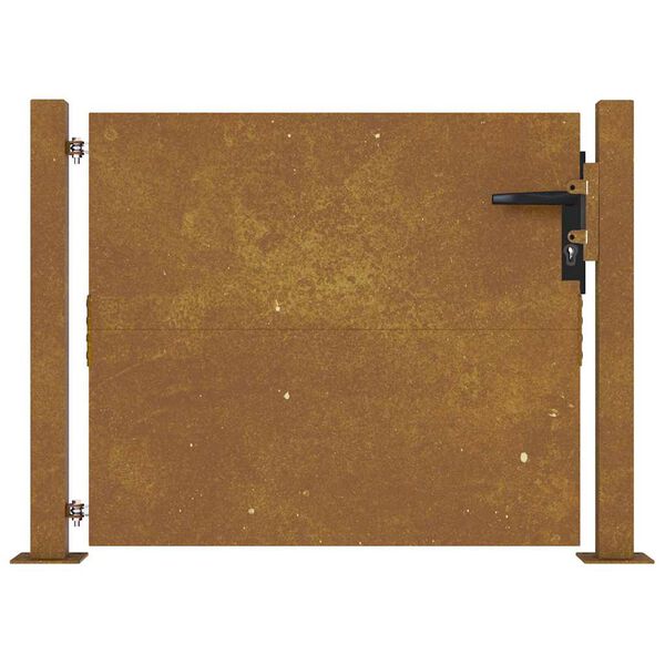 vidaXL Poartă de grădină 100x100 cm, oțel Corten