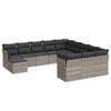 vidaXL Set canapele de grădină cu perne, 12piese gri deschis poliratan