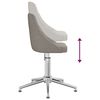 vidaXL Scaun de birou pivotant, gri &icirc;nchis, material textil