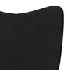 vidaXL Scaun de relaxare, negru, material textil