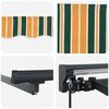 vidaXL Cortina Retractabilă Manual Verde și galben 350 x 250 cm