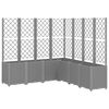 vidaXL Jardinieră de grădină cu spalier gri deschis 160x160x140 cm PP