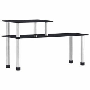 vidaXL Raft de bucătărie, negru, 45x16x26 cm, sticlă securizată