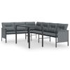 vidaXL Set de mobilier dining pentru grădină, 2 piese, antracit, oțel